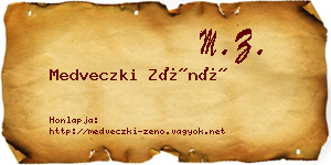 Medveczki Zénó névjegykártya